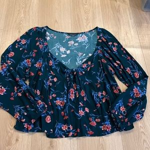 AEO Floral Babydoll Top